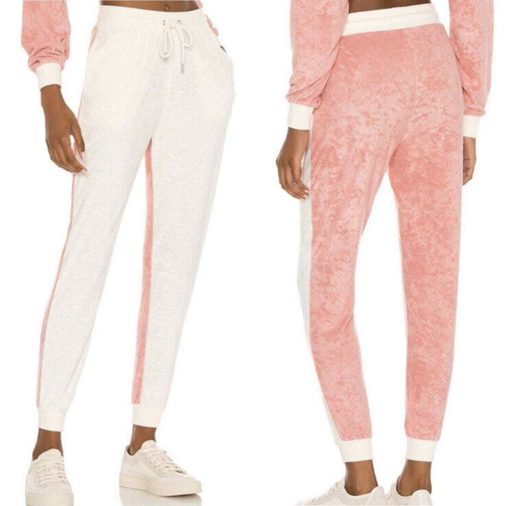 NWT L*Space Back At It Terry Primrose Cream Joggers XS Athleisure Casual